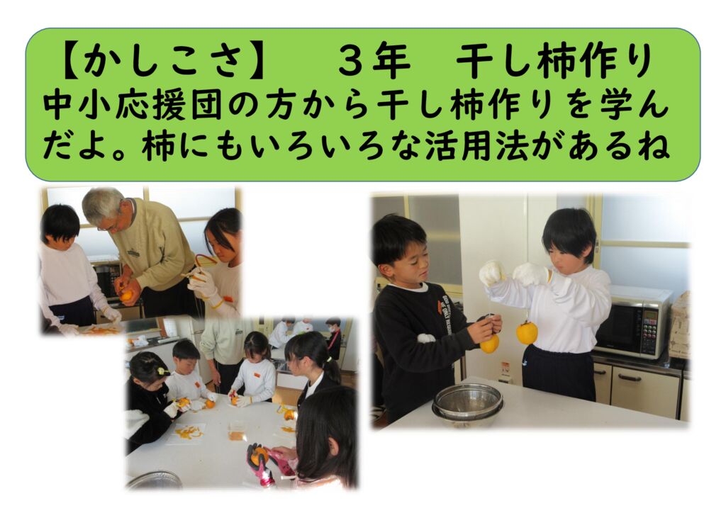 1２月３年⑰（かしこさ）干し柿作りのサムネイル