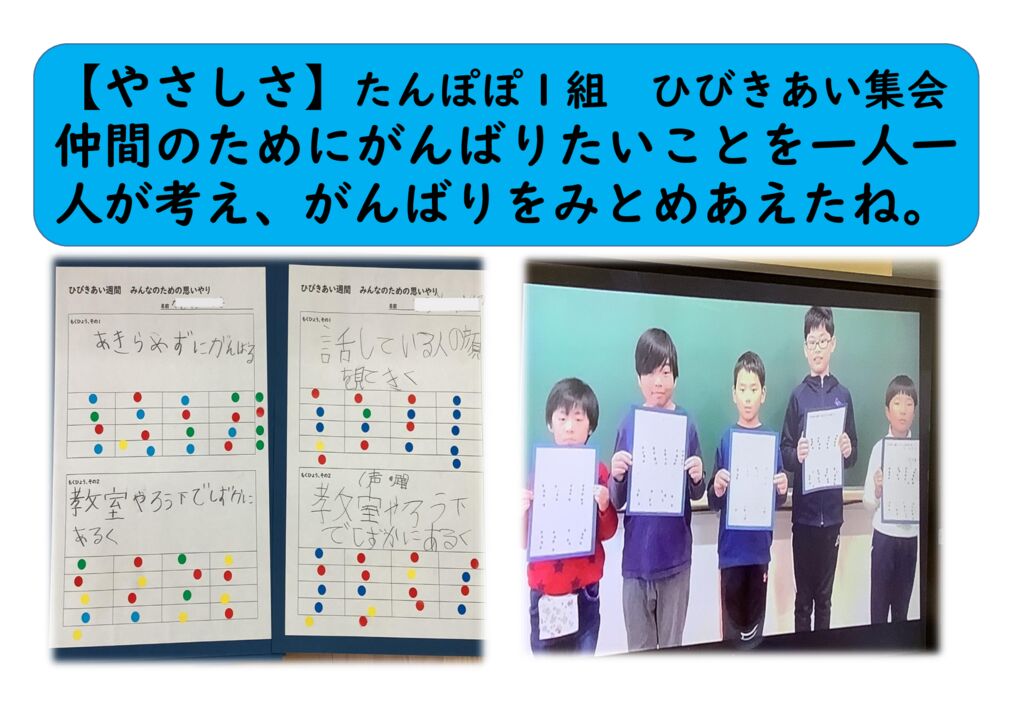 1２月たんぽぽ１組⑮（やさしさ）ひびきあい集会のサムネイル